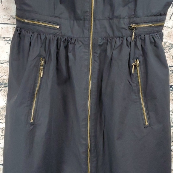 Kensie Black and Gold Sheath Mini Dress Spaghetti Strap - Picture 4 of 9